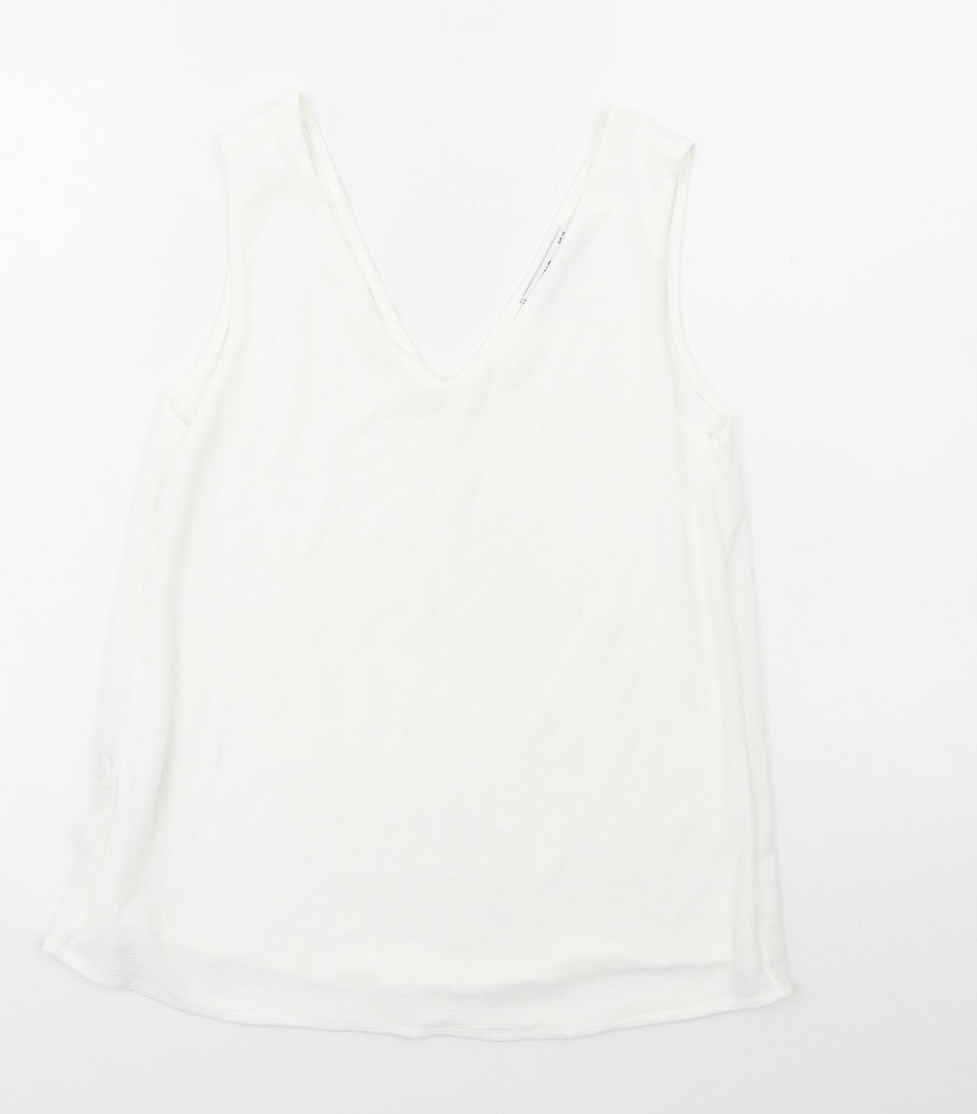 Womens UK Size XS MNG White Basic Tank