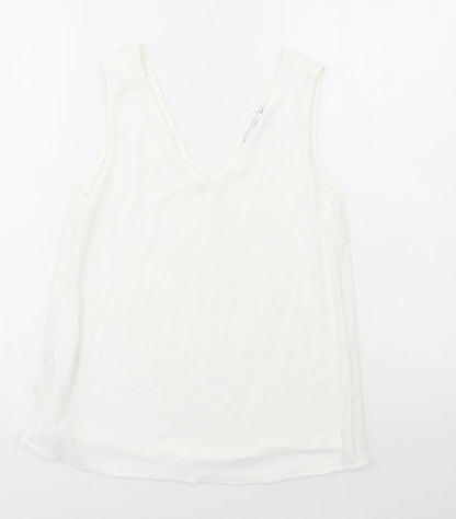 Womens UK Size XS MNG White Basic Tank