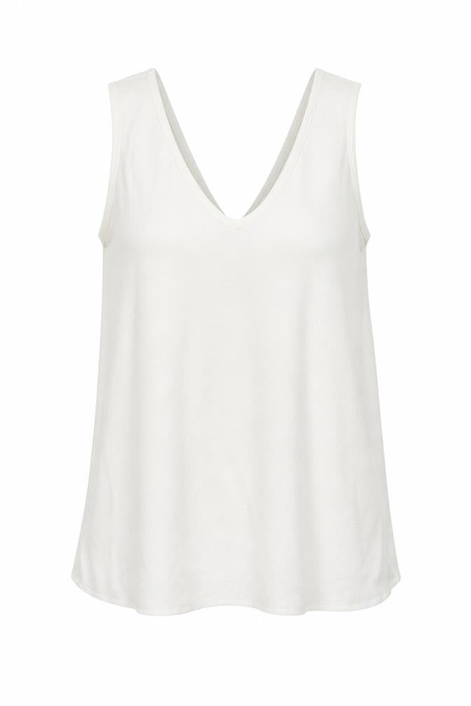 Womens UK Size XS MNG White Basic Tank