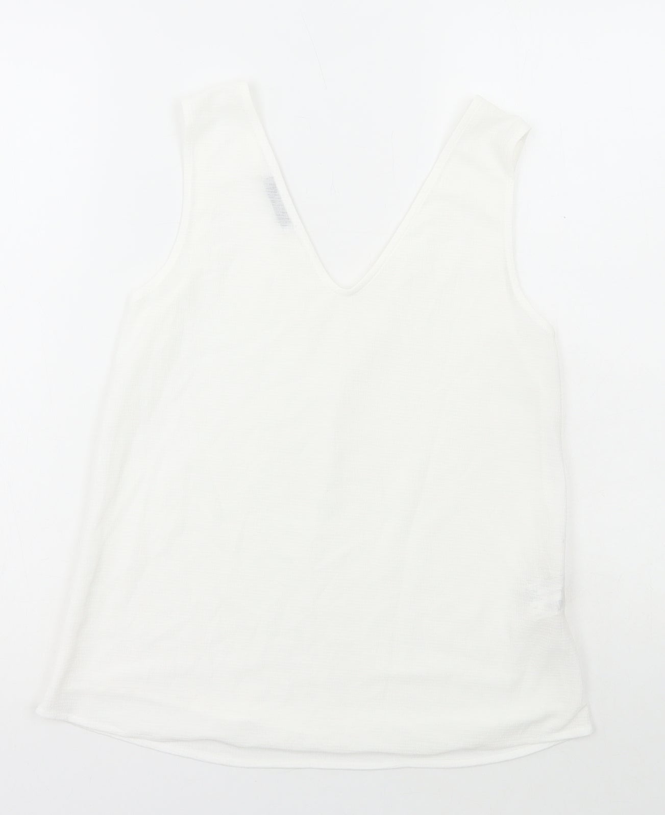 Womens UK Size XS MNG White Basic Tank