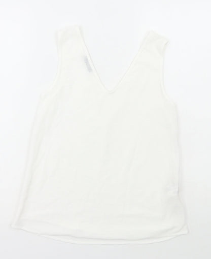 Womens UK Size XS MNG White Basic Tank
