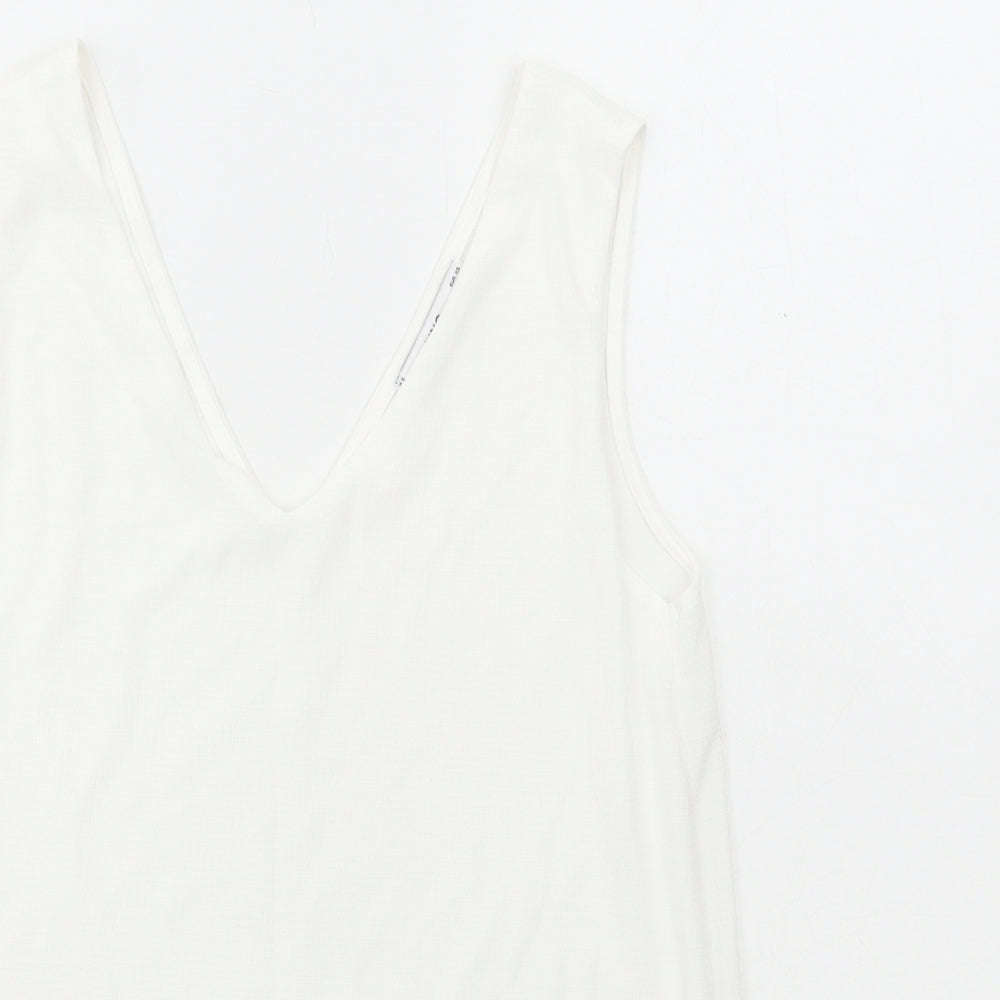 Womens UK Size XS MNG White Basic Tank