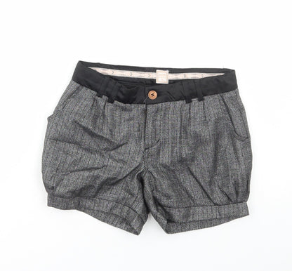 name it Girls Grey Polyester Hot Pants Shorts Size 11 Years Regular Buckle