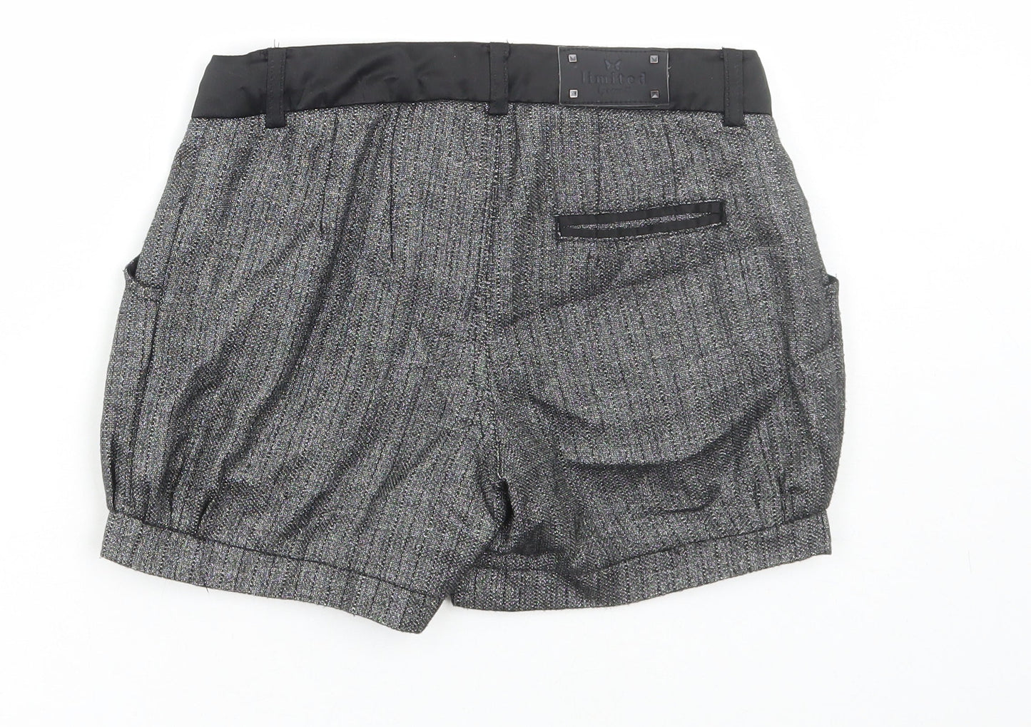 name it Girls Grey Polyester Hot Pants Shorts Size 11 Years Regular Buckle