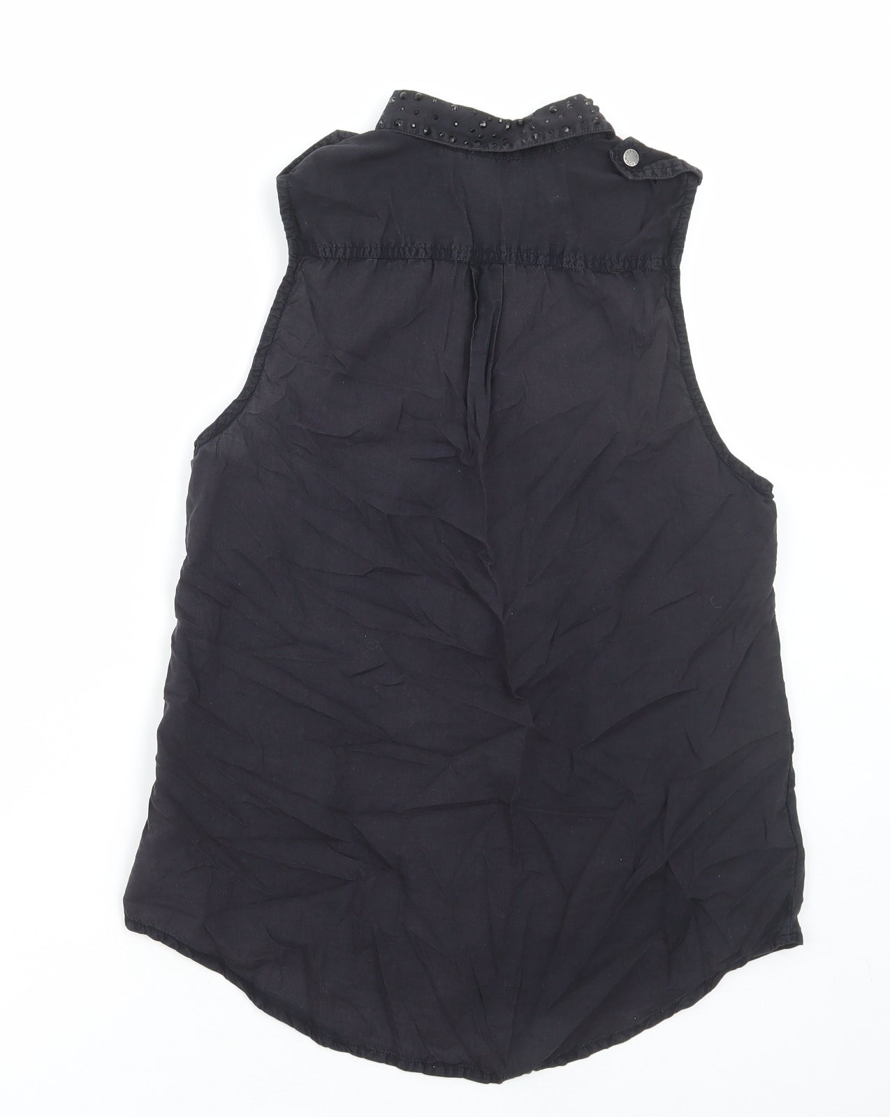 Womens UK Size 8 Divided by H&M Black Basic Tank