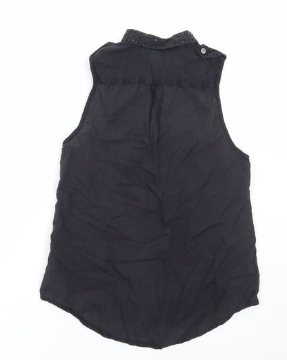 Womens UK Size 8 Divided by H&M Black Basic Tank