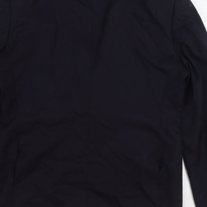 Hong Kong Custom Made Mens Blue Polyester Jacket Suit Jacket Size 40
