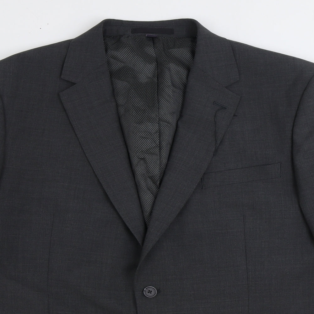 Marks and Spencer Womens Grey Wool Jacket Suit Jacket Size 46