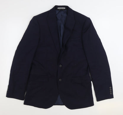 Mens UK Size 40 Marks and Spencer Regular Blue Suit Jacket