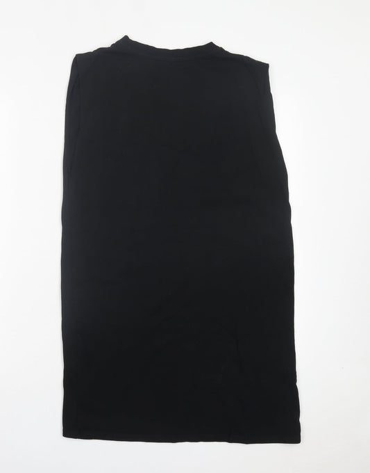 Mango Womens Black Polyester Tank Dress Size XS Crew Neck Pullover