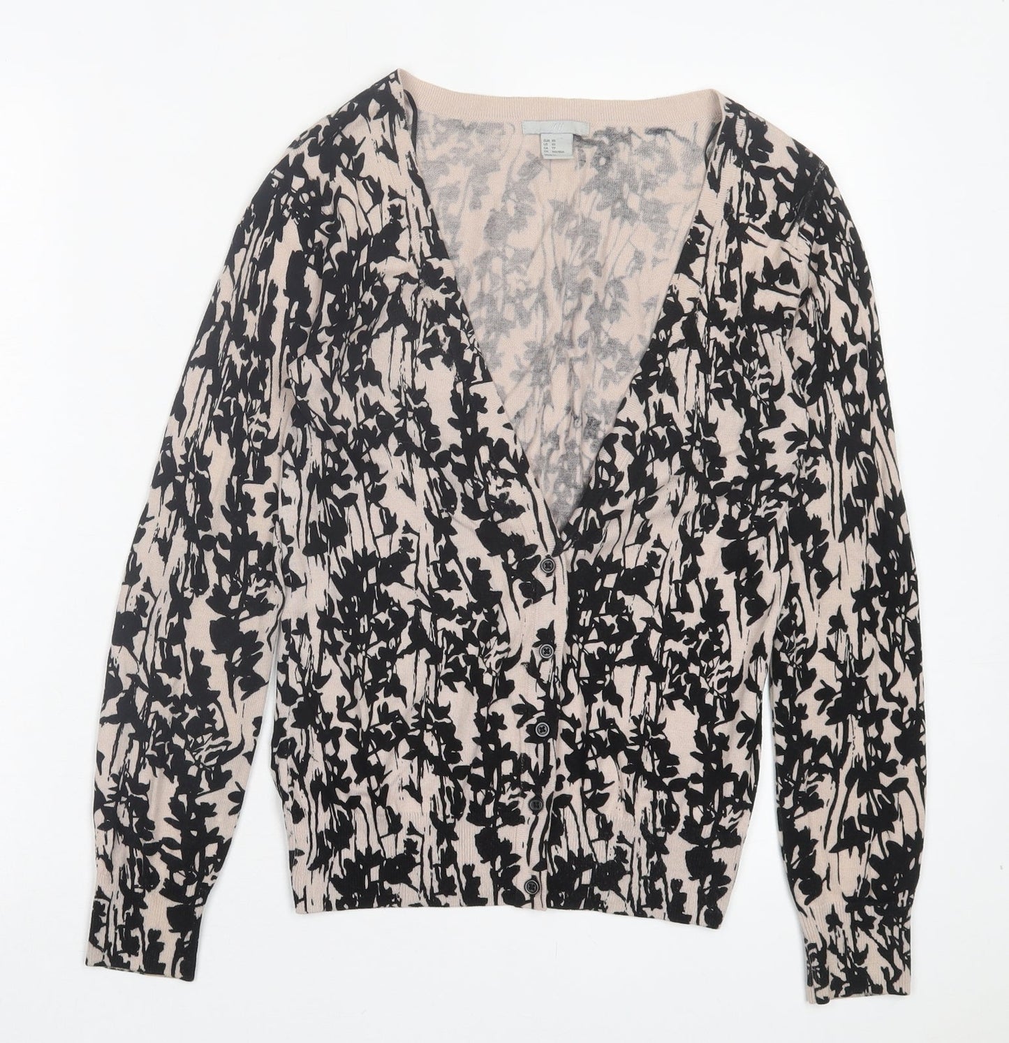Womens UK Size XS H&M Black Cardigan Jumper