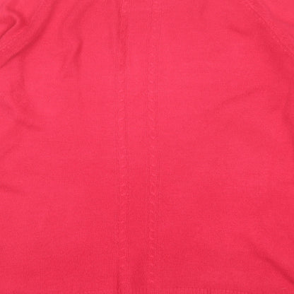 TU Womens Pink Crew Neck Acrylic Pullover Jumper Size 8