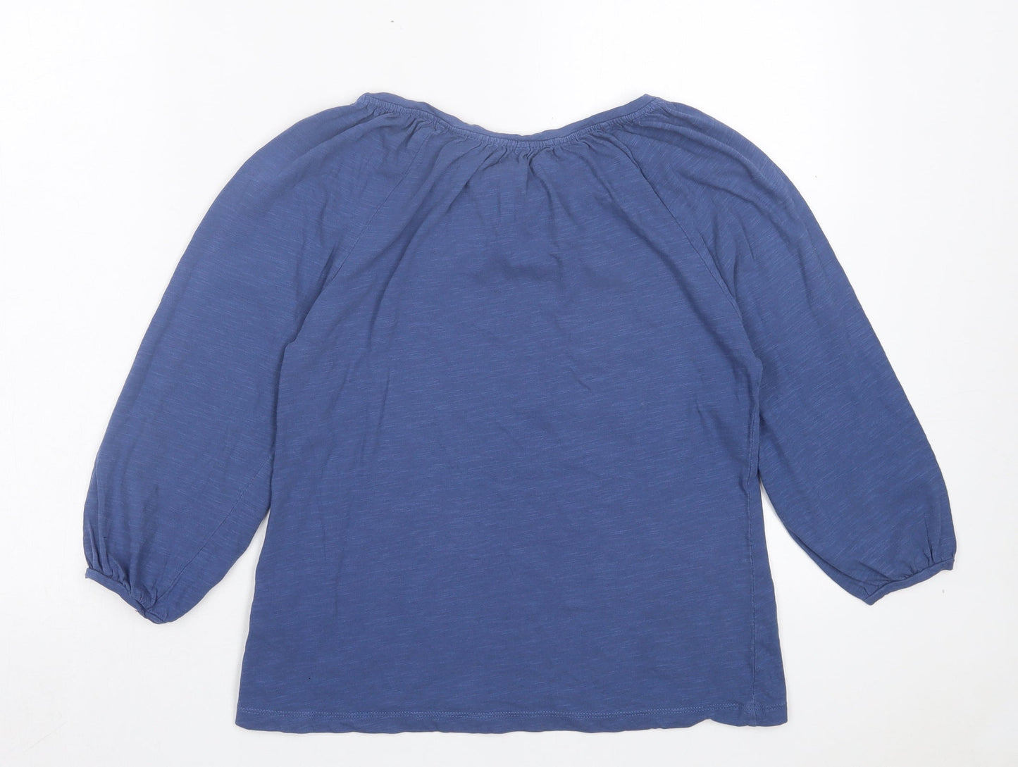 Formula Joven Womens Blue Cotton Basic T-Shirt Size 12 Boat Neck