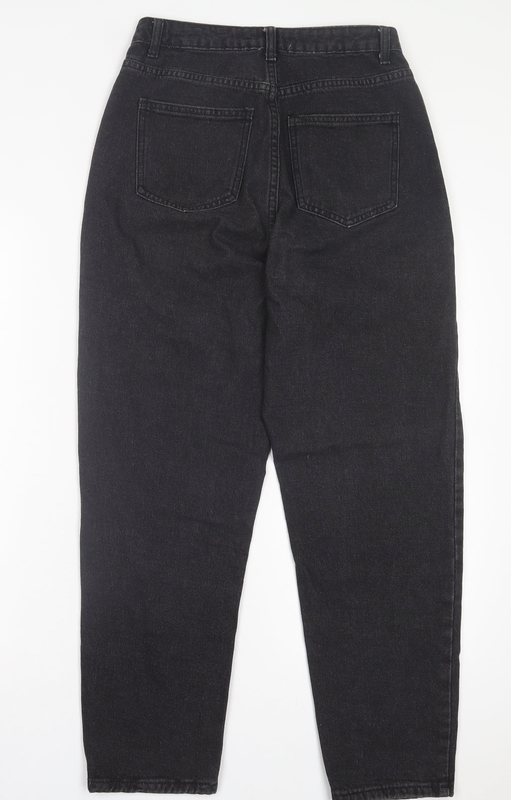 SheIn Womens Black Cotton Mom Jeans Size S L28 in Regular Button