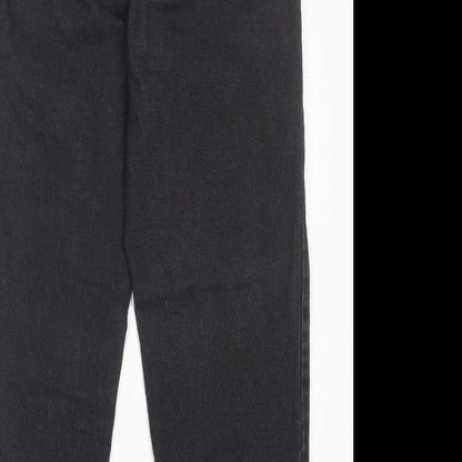 SheIn Womens Black Cotton Mom Jeans Size S L28 in Regular Button