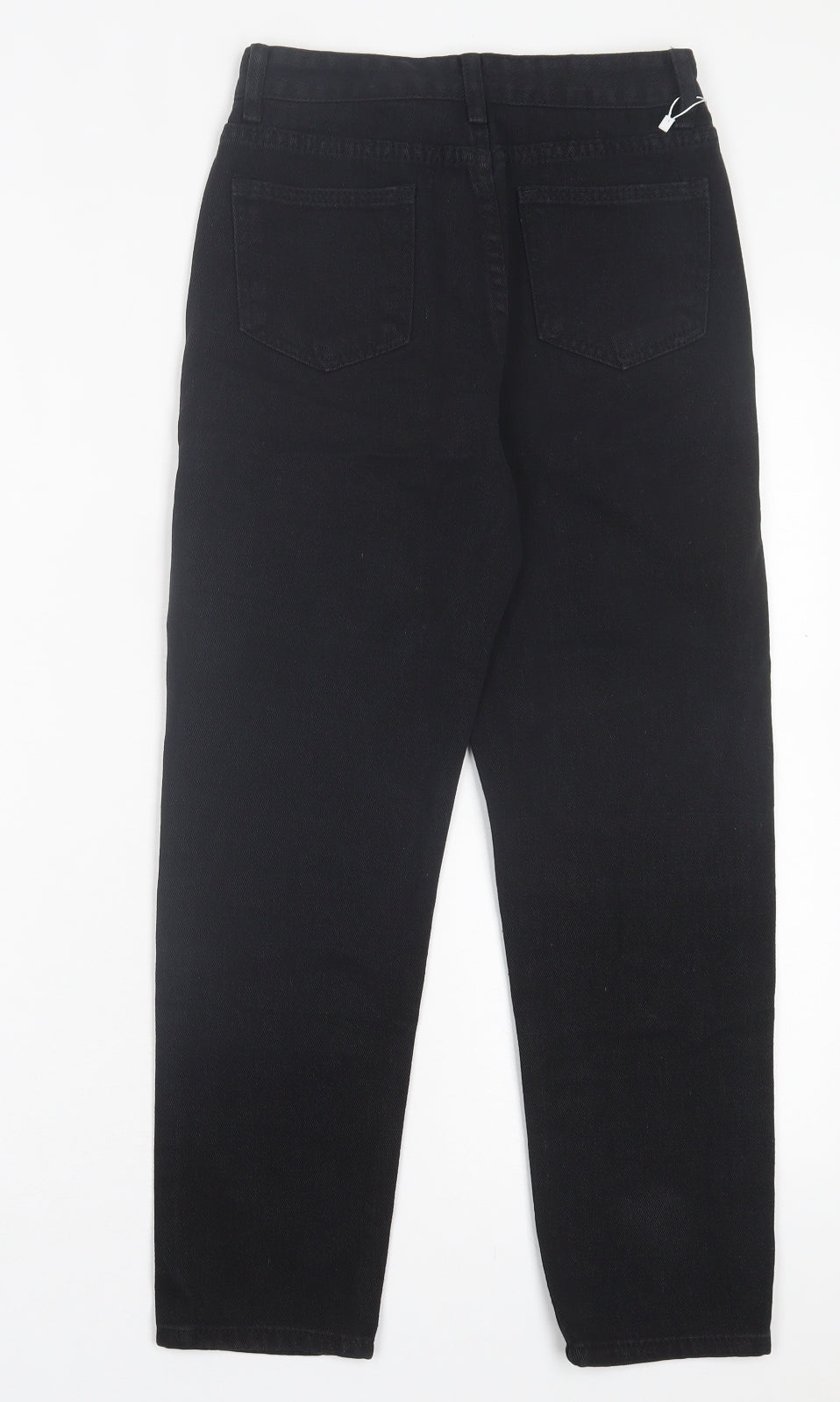Syiwidii Womens Black Cotton Straight Jeans Size S L23 in Regular Button
