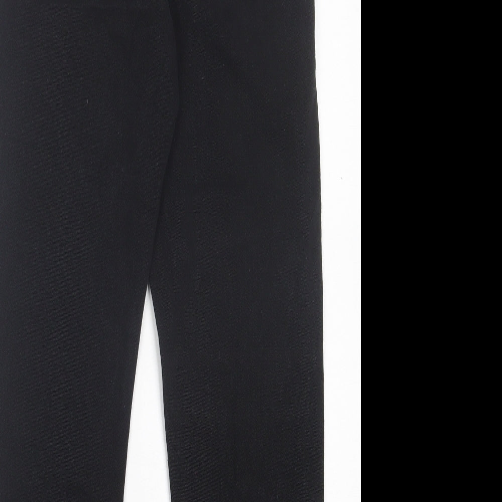 Syiwidii Womens Black Cotton Straight Jeans Size S L23 in Regular Button