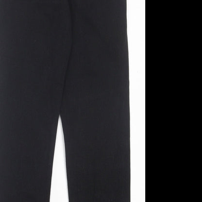 Syiwidii Womens Black Cotton Straight Jeans Size S L23 in Regular Button
