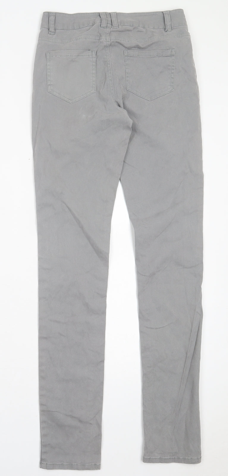 La Redoute Womens Grey Cotton Straight Jeans Size 6 L31 in Regular Button
