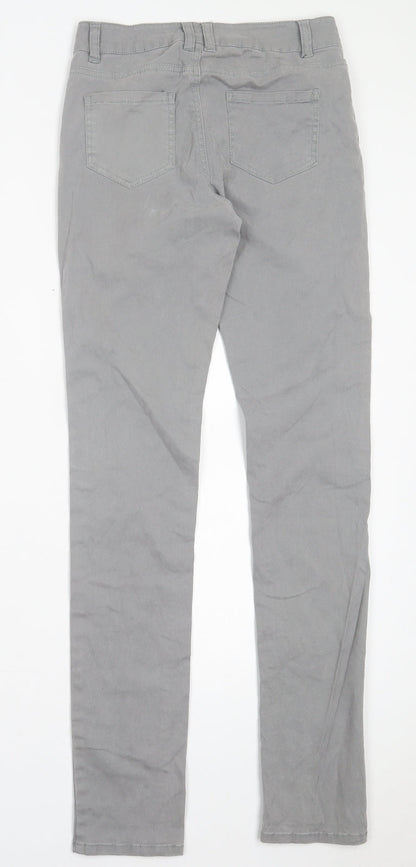 La Redoute Womens Grey Cotton Straight Jeans Size 6 L31 in Regular Button