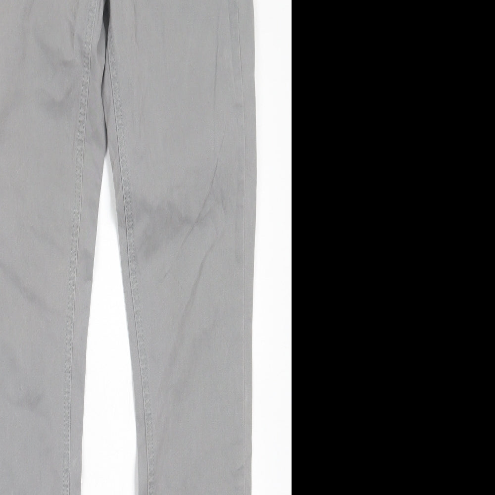 La Redoute Womens Grey Cotton Straight Jeans Size 6 L31 in Regular Button