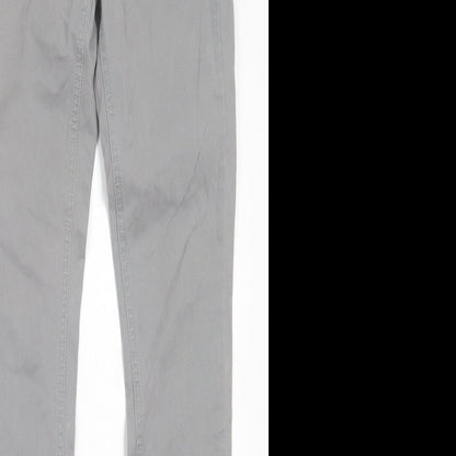 La Redoute Womens Grey Cotton Straight Jeans Size 6 L31 in Regular Button