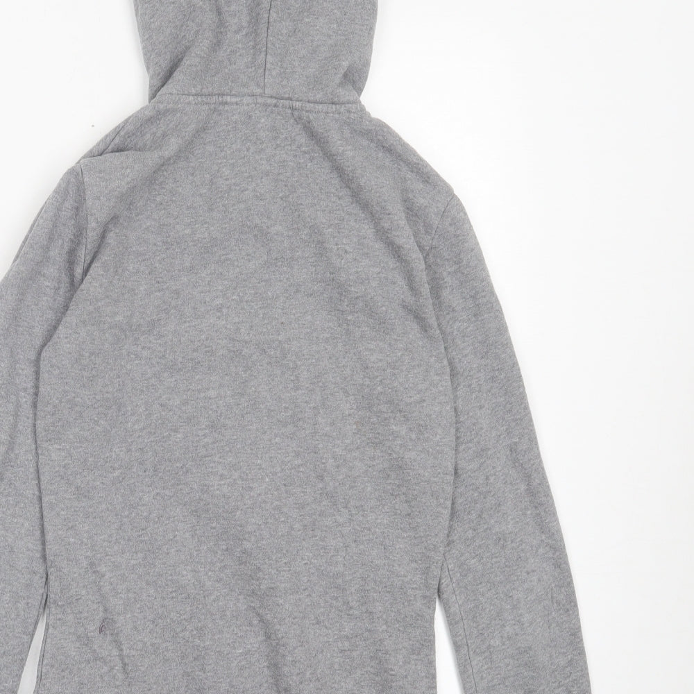 Reebok Womens Grey Cotton Full Zip Hoodie Size XS Zip