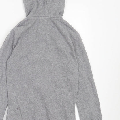 Reebok Womens Grey Cotton Full Zip Hoodie Size XS Zip