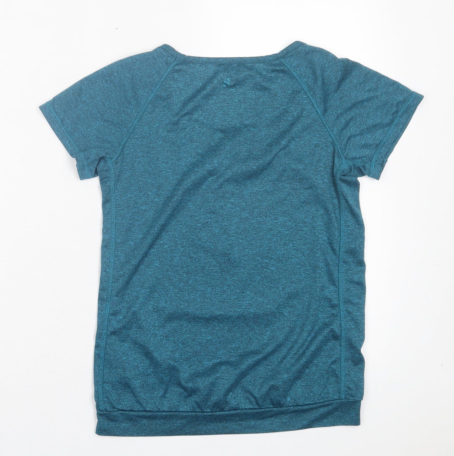 H&M Womens Blue Polyester Basic T-Shirt Size XS Scoop Neck Pullover