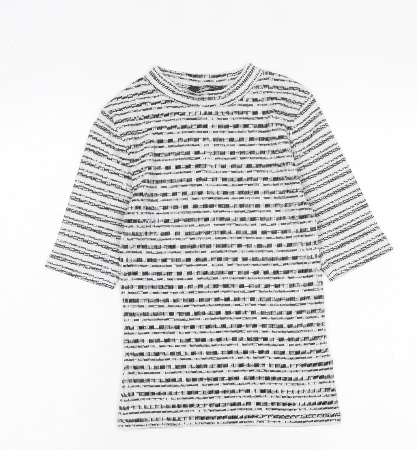 Womens UK Size 8 New Look White Basic T-Shirt