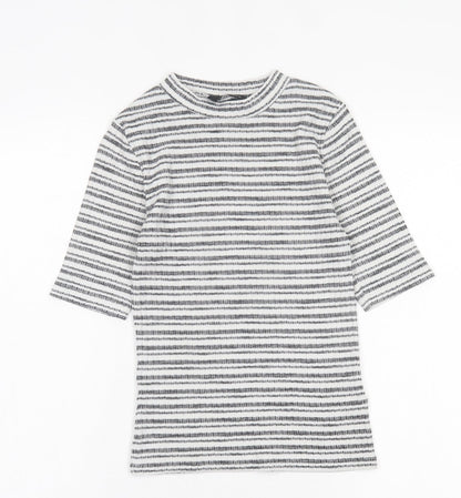 Womens UK Size 8 New Look White Basic T-Shirt