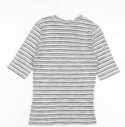 Womens UK Size 8 New Look White Basic T-Shirt