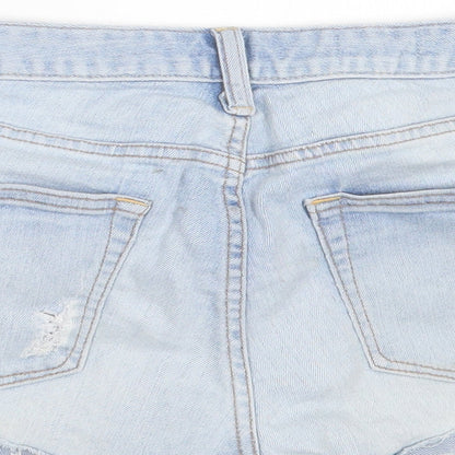 Gap Womens Blue Cotton Cut-Off Shorts Size 26 in Regular Button