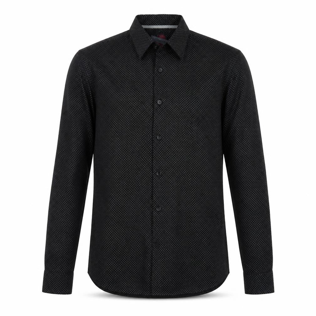 Mens UK Size S Topman Black  Button-Up Long Sleeve Casual Shirt