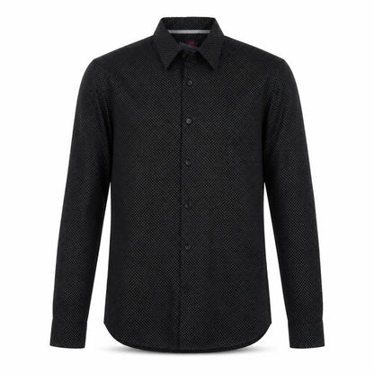 Mens UK Size S Topman Black  Button-Up Long Sleeve Casual Shirt