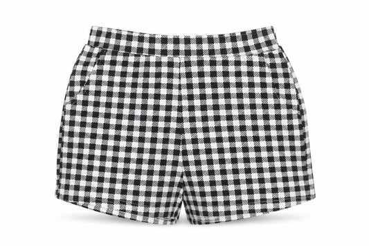 SheIn Womens Black Geometric Polyester Hot Pants Shorts Size S L5 in Regular Pull On