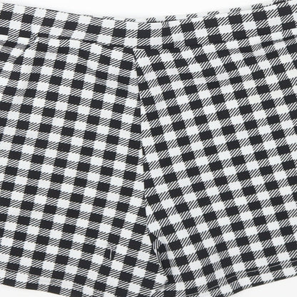 SheIn Womens Black Geometric Polyester Hot Pants Shorts Size S L5 in Regular Pull On