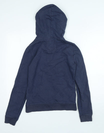 Womens UK Size 8 Jack Wills Blue Pullover Hoodie