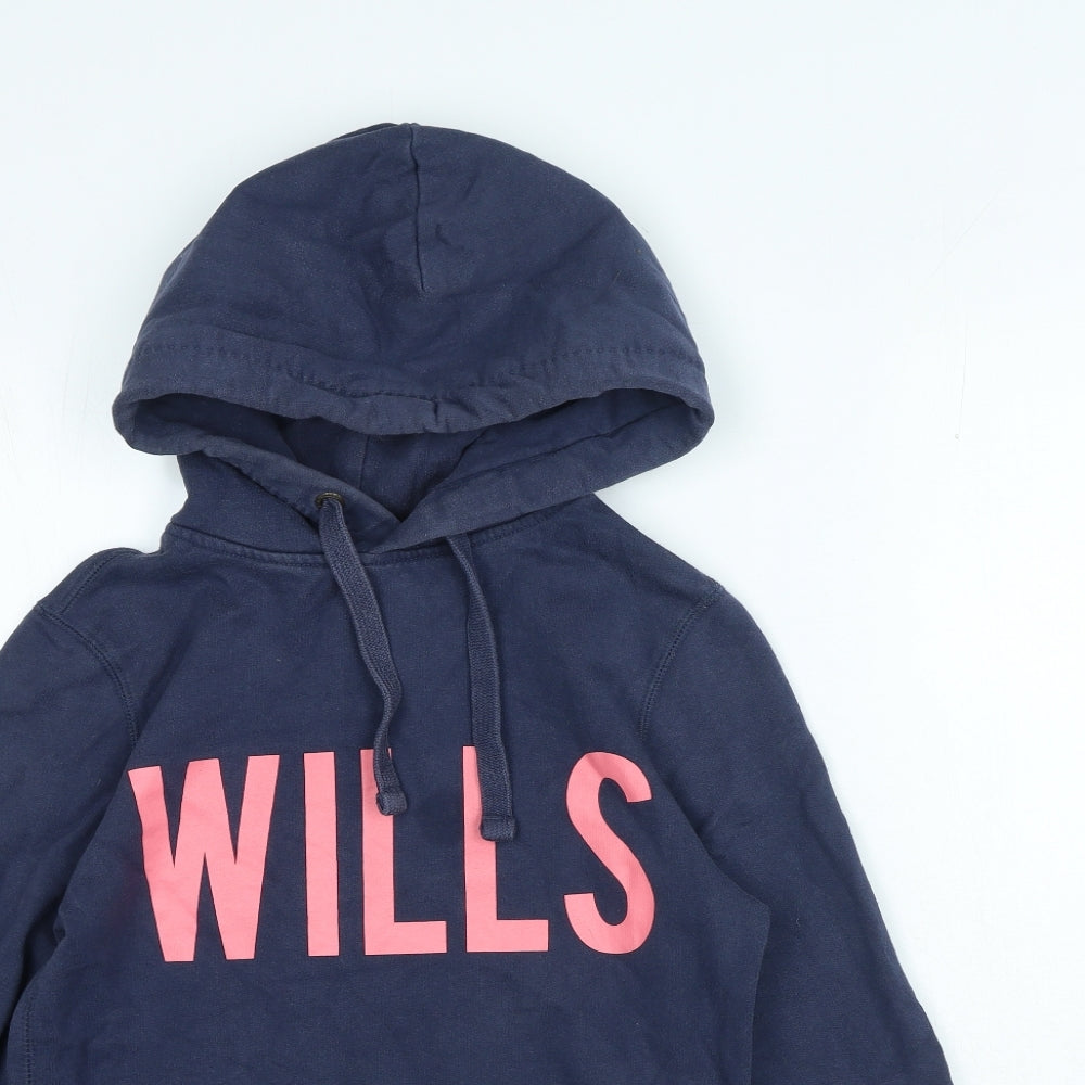 Womens UK Size 8 Jack Wills Blue Pullover Hoodie