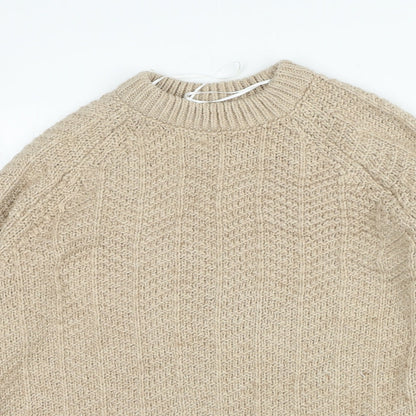 Womens UK Size XS H&M Beige Pullover Jumper