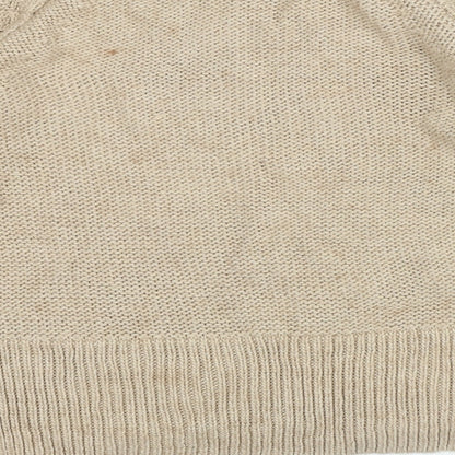 Womens UK Size XS H&M Beige Pullover Jumper