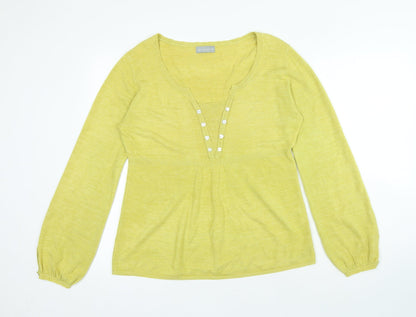 Womens UK Size 14 Per Una Green Basic Blouse