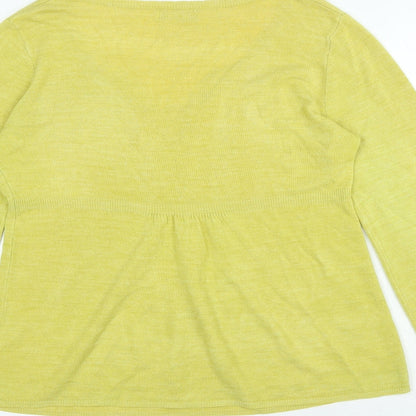 Womens UK Size 14 Per Una Green Basic Blouse