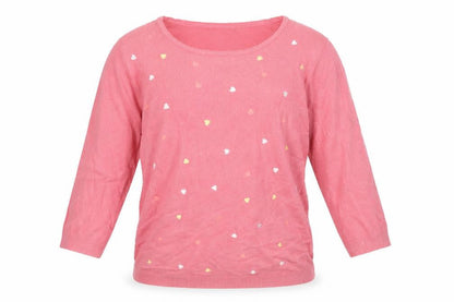 Womens UK Size 14 Love Knitwear Pink Pullover Jumper