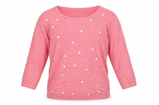 Womens UK Size 14 Love Knitwear Pink Pullover Jumper