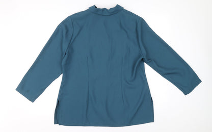 Classics Womens Blue Jacket Blazer Size 14 Button