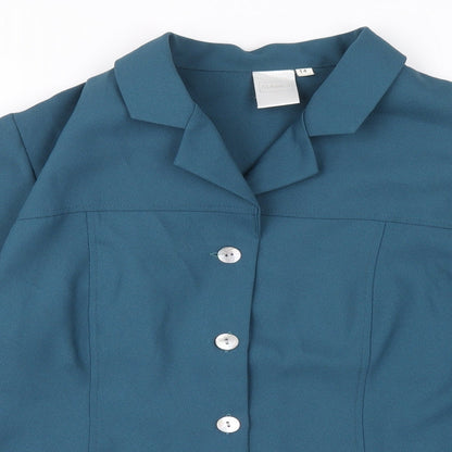 Classics Womens Blue Jacket Blazer Size 14 Button