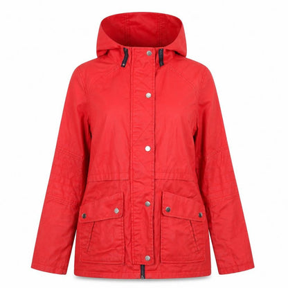 F&F Womens Red Anorak Coat Size 8 Zip
