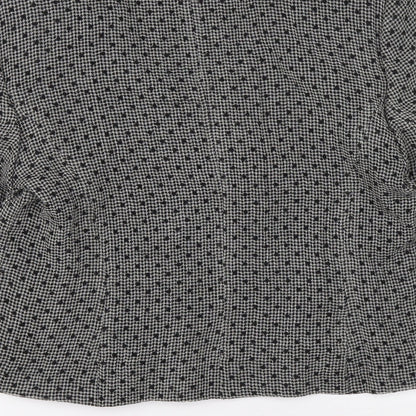 MINUET Womens Grey Polka Dot Jacket Blazer Buckle