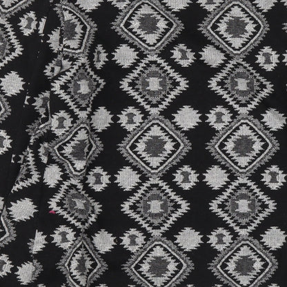 NEXT Womens Black Geometric Polyester Cardigan Jumper Size 12